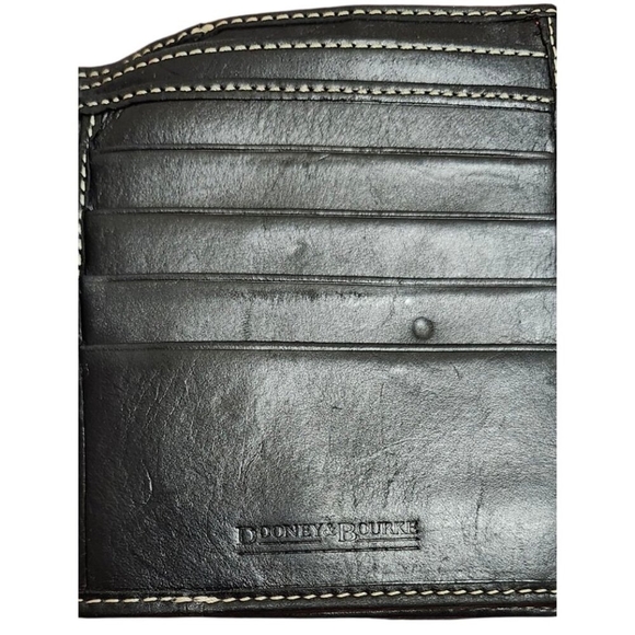 Dooney & Bourke 1975 Collection Canvas Logo Small Compact Wallet Black Silver - Picture 8 of 12